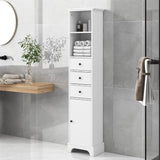 Freestanding Storage Cabinet with 3 Drawers and Adjustable Shelf - 10" x 15"x 68.3"