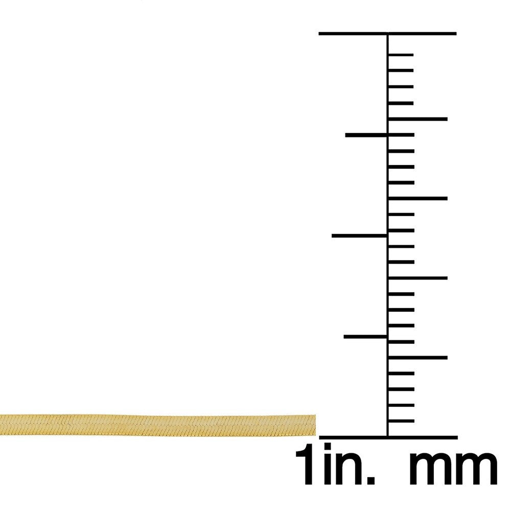 Fremada 10k Yellow Gold 1.9-mm Herringbone Necklace (18-20-inch)