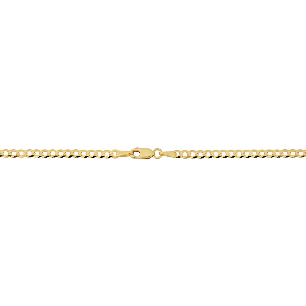 Fremada 10k Yellow Gold 3-mm High Polish Curb Link Chain (16 - 30 inches)