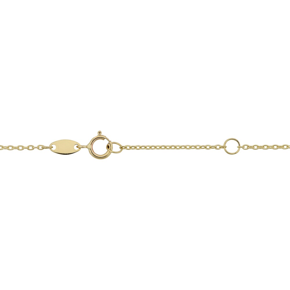 Fremada 10k Yellow Gold High Polish Small Cross Adjustable Length Necklace