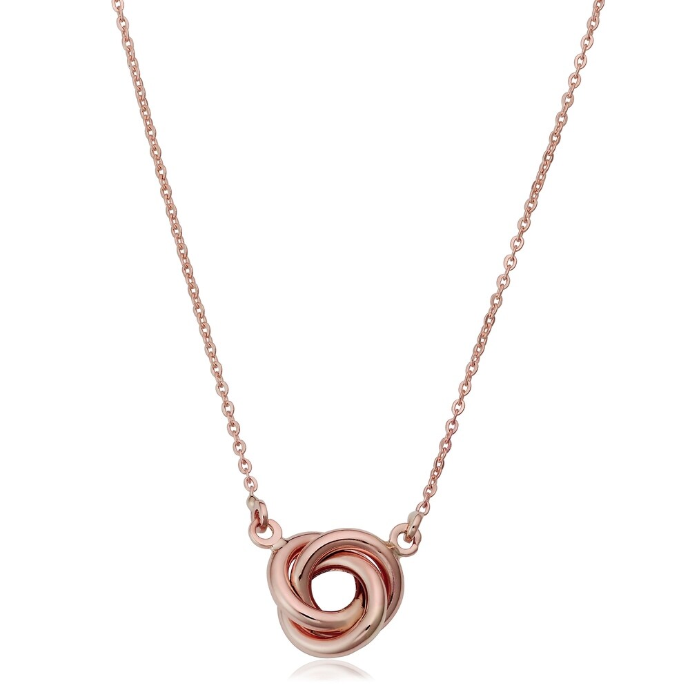 Fremada 14k Gold 8-mm Love Knot Necklace (yellow, white or rose)