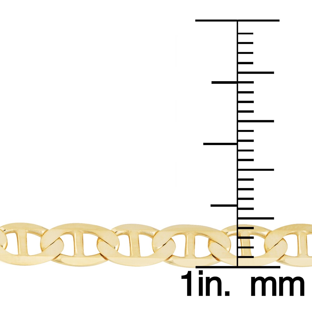 Fremada 14k Yellow Gold 4.35-mm Solid High Polish Mariner Link Necklace