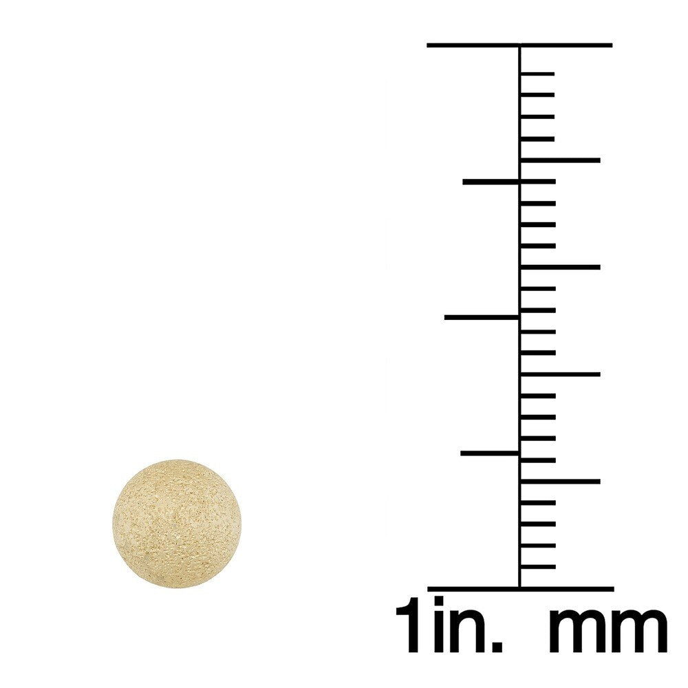 Fremada 14k Yellow Gold 6 mm Laser-cut Ball Earrings