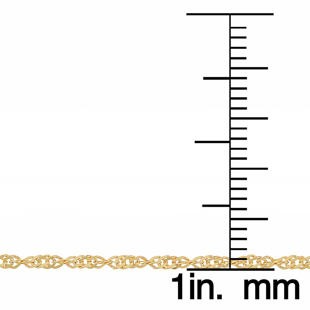 Fremada 14k Yellow Gold Singapore Chain Necklace