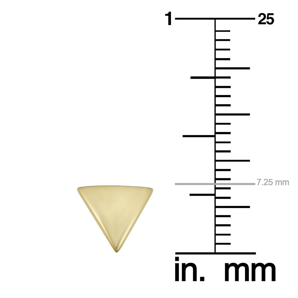 Fremada 14k Yellow Gold Triangle Stud Earrings