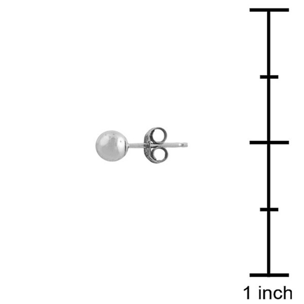 Fremada 14k Yellow, White, or Rose Gold 4mm Ball Earrings