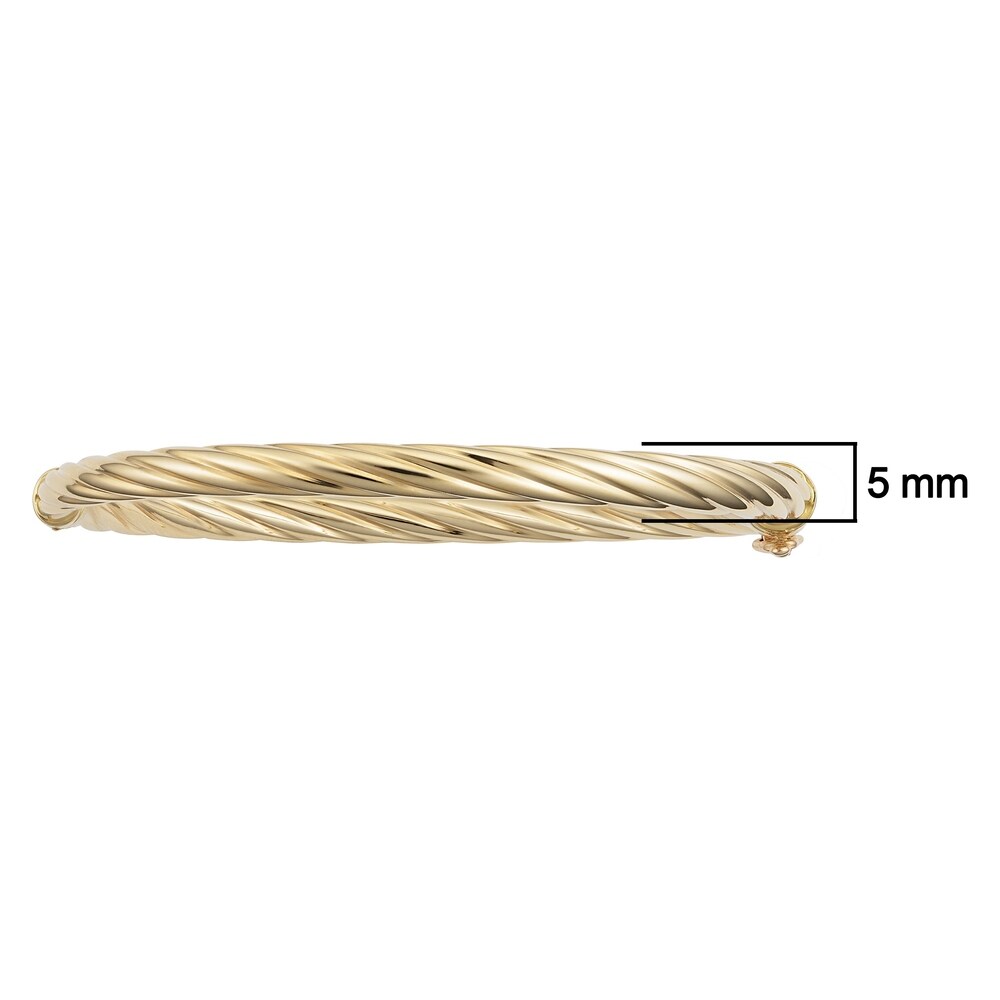 Fremada Italian 14k Yellow Gold 5-mm High Polish Twist Bangle Bracelet