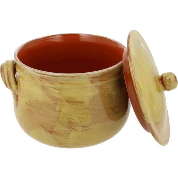 French Home Saffron Gold Italian Stoneware Stock Pot