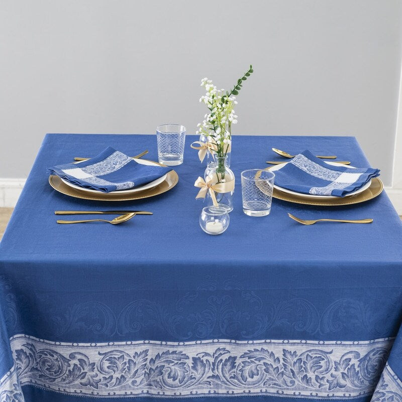 French Home Linen Set of 6 Paris Napkins - French Blue