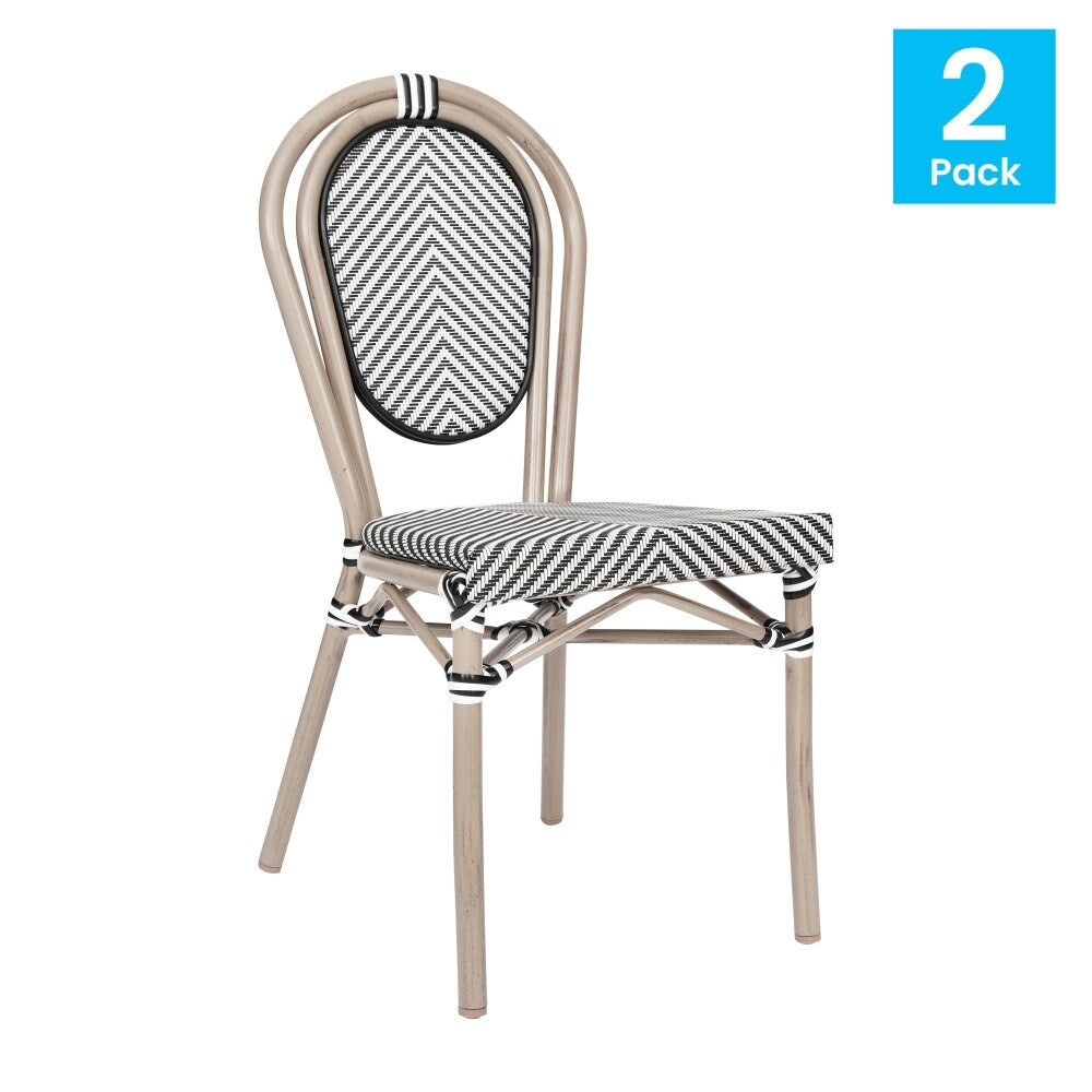 Stacking Bistro Chairs with Metal Frames