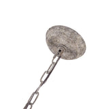 French Vintage Farmhouse Drum Meredith Chandelier with Washed Gray - 25
