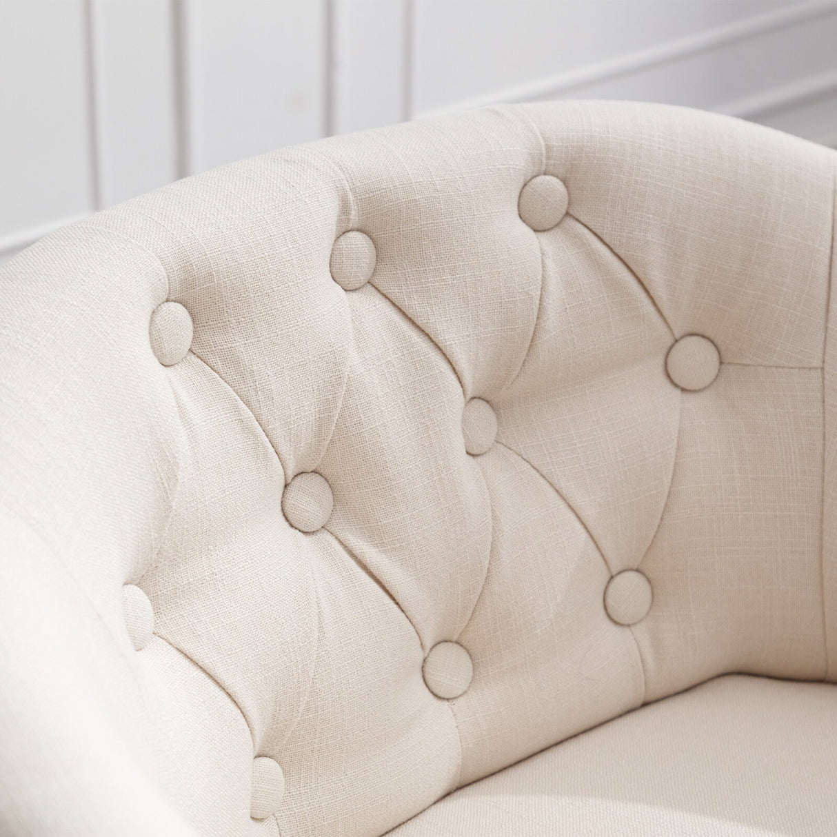 French Vintage Upholstered Accent Chair for Living Room