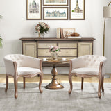 French Vintage Upholstered Accent Chair for Living Room