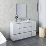 Fresca Formosa 54" Bathroom Vanity with Mirror in Rustic White - 54