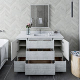 Fresca Formosa 54" Bathroom Vanity with Mirror in Rustic White - 54