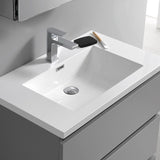 Fresca Lazzaro 30" Gray Free Standing Modern Bathroom Cabinet w/ Integrated Sink