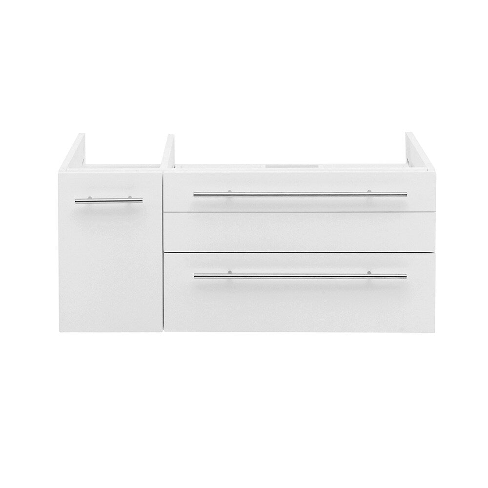 Fresca Lucera 36" White Wall Hung Bathroom Cabinet - Right Version
