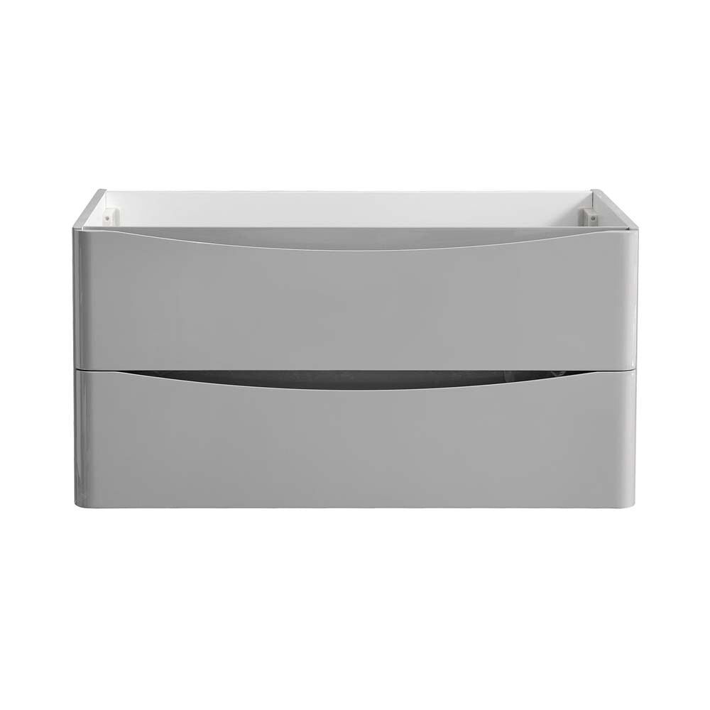 Fresca Tuscany 36" Glossy Gray Wall Hung Modern Bathroom Cabinet