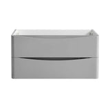 Fresca Tuscany 36" Glossy Gray Wall Hung Modern Bathroom Cabinet