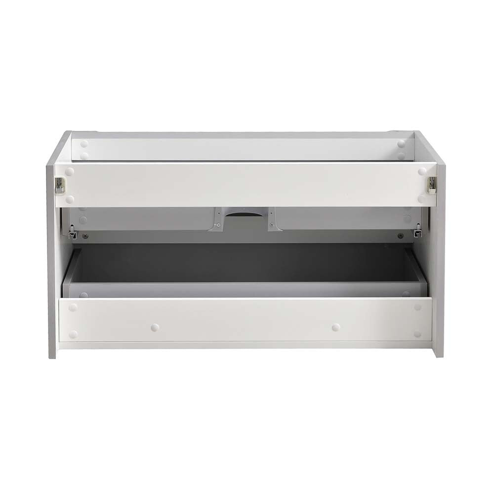 Fresca Tuscany 36" Glossy Gray Wall Hung Modern Bathroom Cabinet