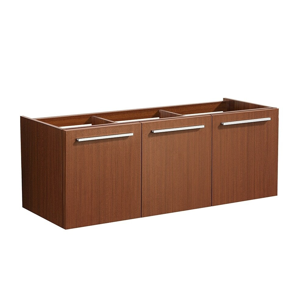 Fresca Vista 48" Teak Wall Hung Modern Bathroom Cabinet - N/A