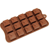 Freshware Brown 15-cavity Square Chocolate and Candy Silicone Mold