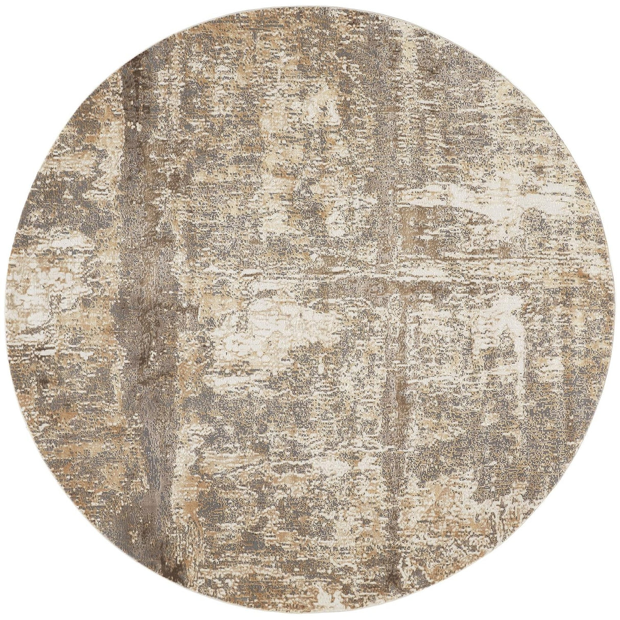 Frida Distressed Abstract Watercolor Accent Rug, Latte Tan/Gray