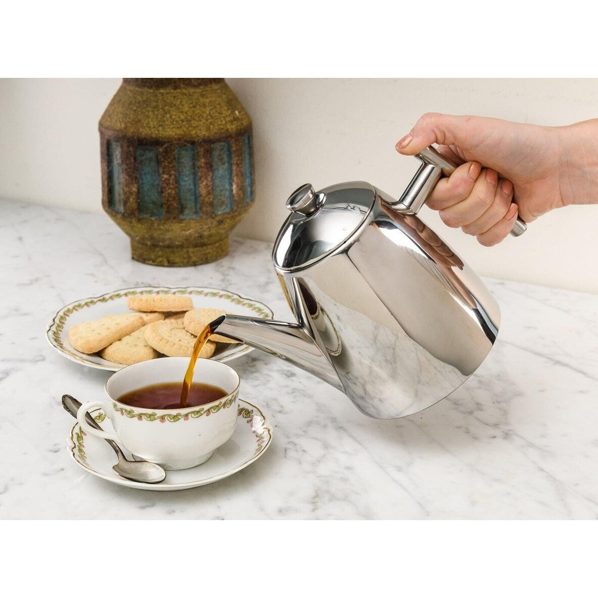 Frieling Primo mirror finish Teapot , Stainless Steel w/ Infuser