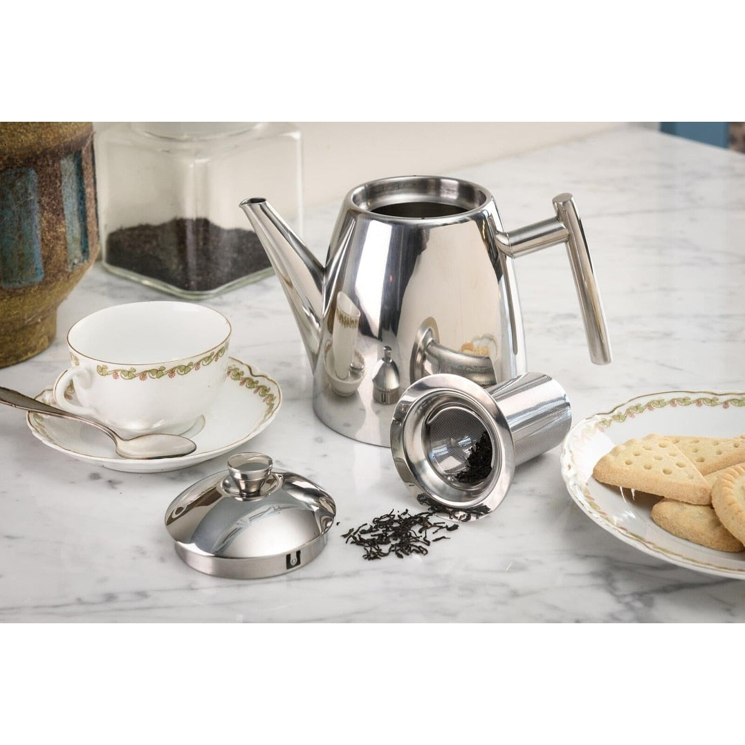 Frieling Primo mirror finish Teapot , Stainless Steel w/ Infuser