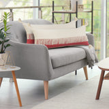 Sevita Fringe Festival Raspberry Color Block Throw Pillow