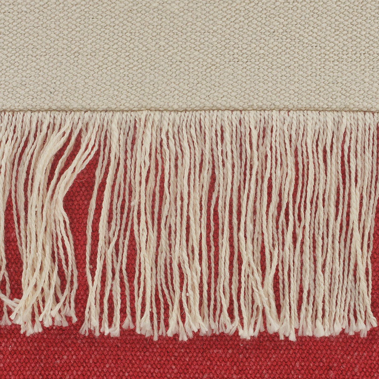 Sevita Fringe Festival Raspberry Color Block Throw Pillow
