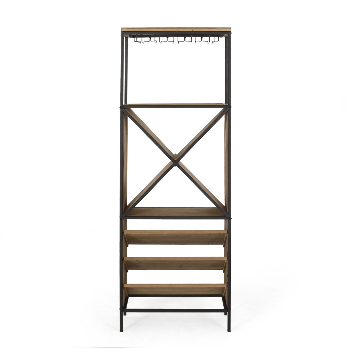 Fritsche Modern Industrial 15 Bottle Floor Wine Rack by Christopher Knight Home