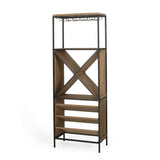 Fritsche Modern Industrial 15 Bottle Floor Wine Rack by Christopher Knight Home