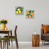 Fruit Sketch Lemons, Fruit Sketch Oranges by Jodi Augustine Canvas Art Prints
