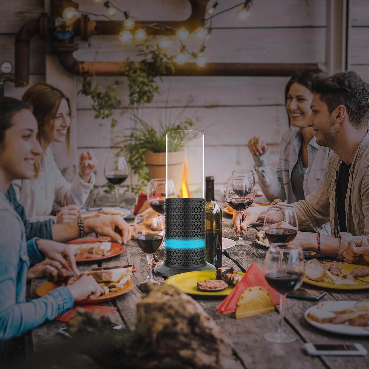 Fugoo Inferno Indoor/Outdoor Bluetooth Speaker with Flame and glass top - N/A