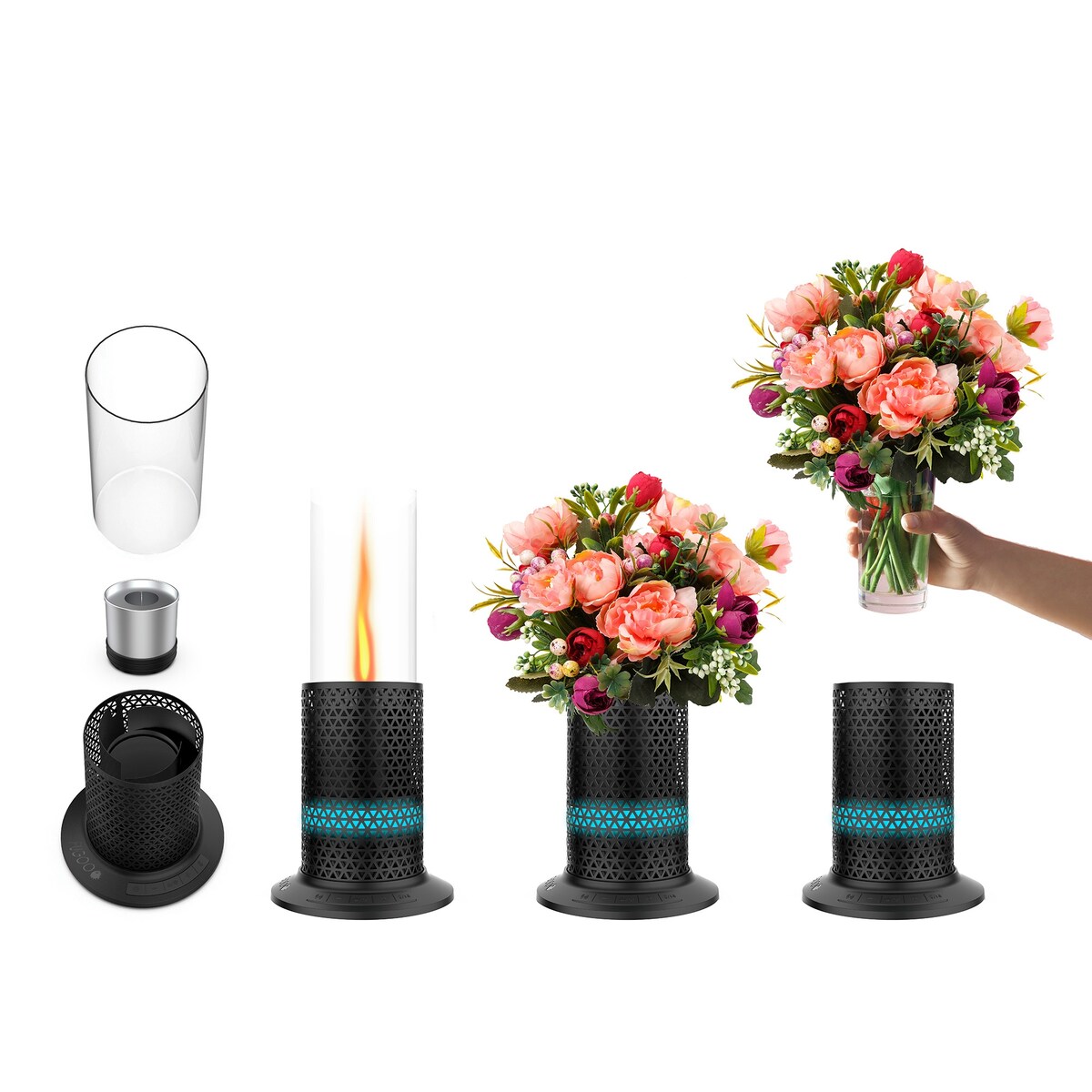 Fugoo Inferno Indoor/Outdoor Bluetooth Speaker with Flame and glass top - N/A