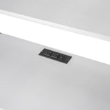 Full / Twin Size Loft Bed with Multi-storage Desk, LED light and Bedside Tray, Charging Station, White