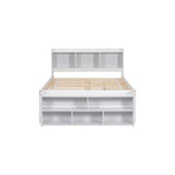 Full Bed with Bookcase Headboard, Under bed Storage Drawers and Bed End Storage Case