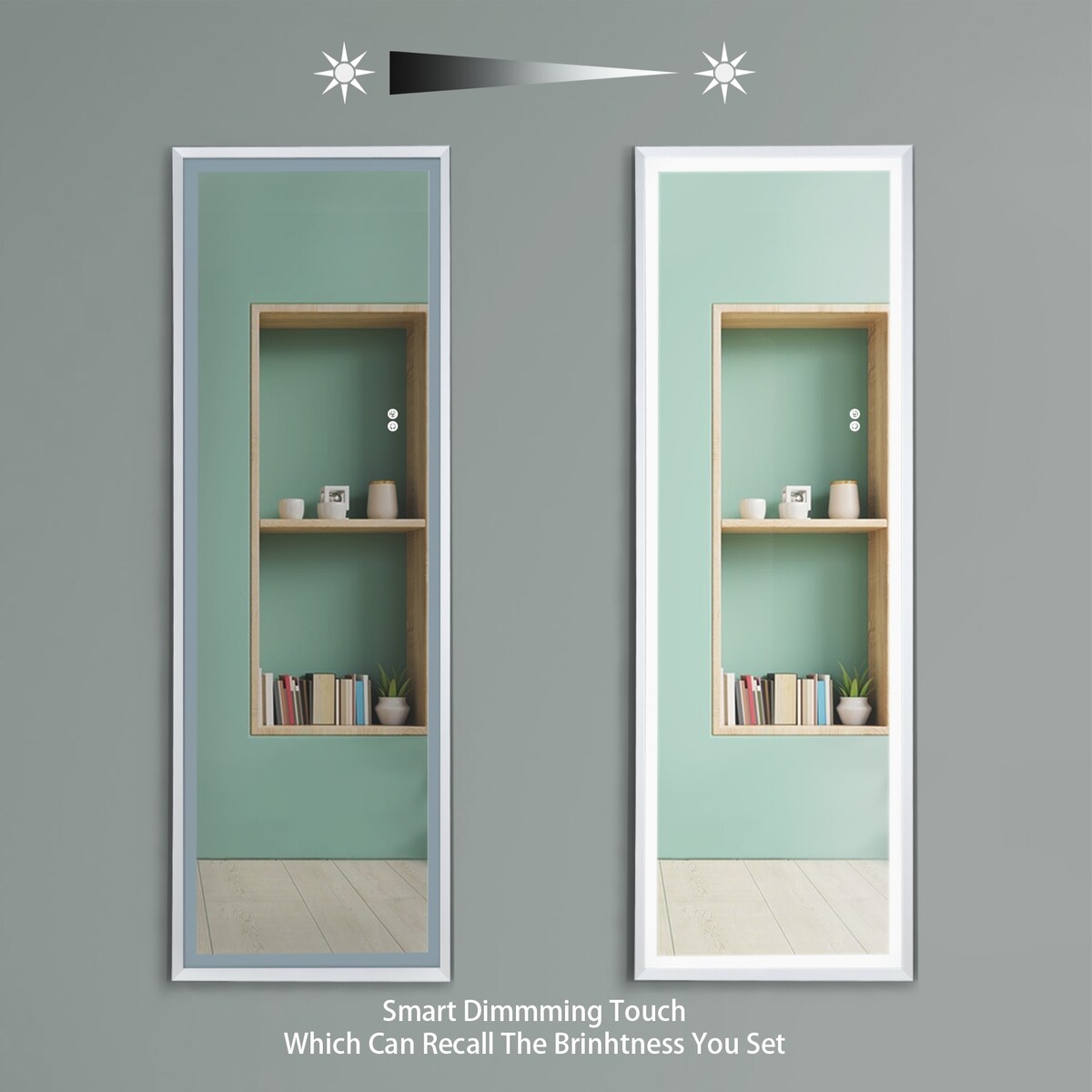 Full Body LED Mirror Luminous Bathroom Mirror Barber Shop Hotel