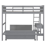 Full Bunk Bed with Desk