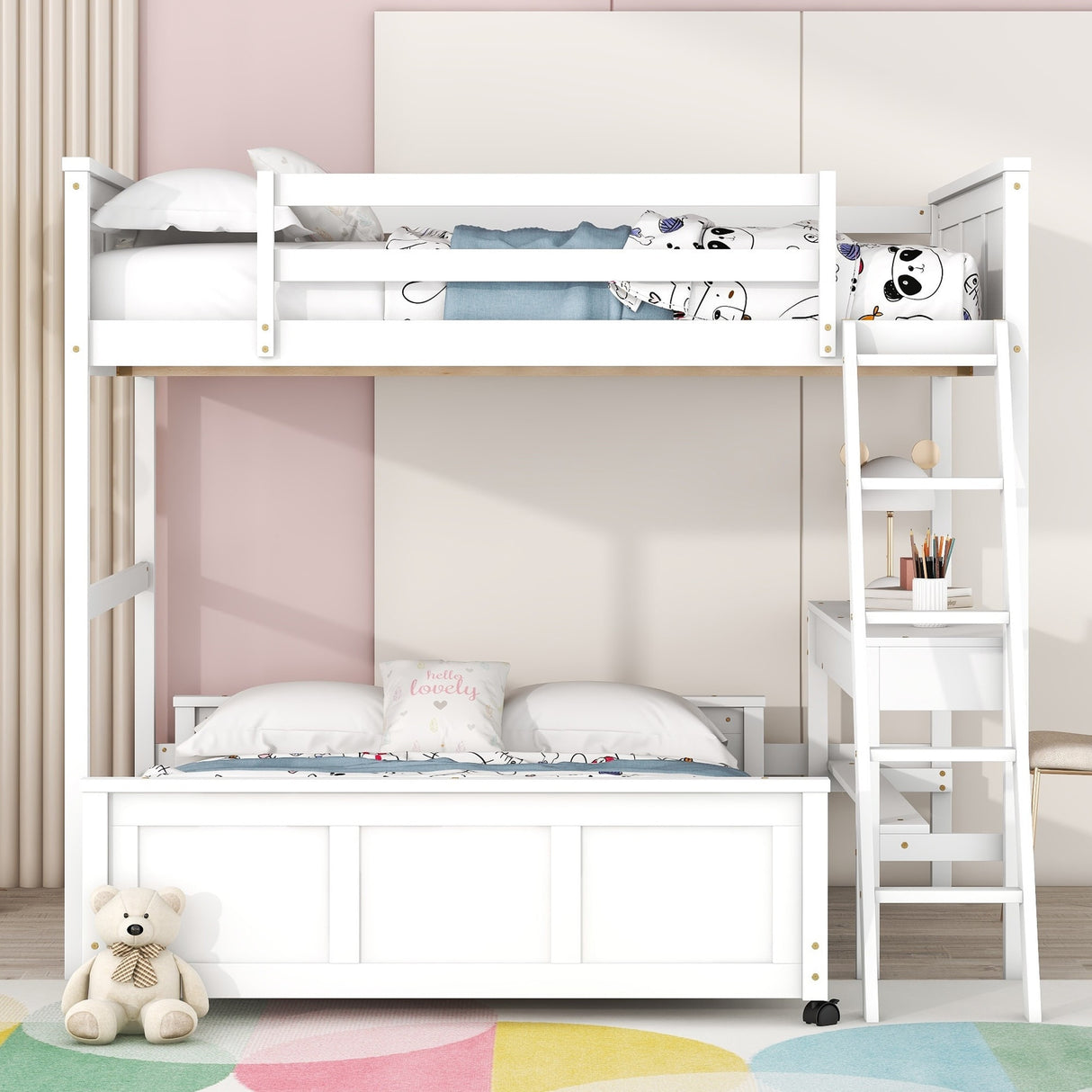 Full Bunk Bed with Desk