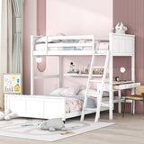 Full Bunk Bed with Desk