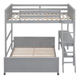 Full Bunk Bed with Desk