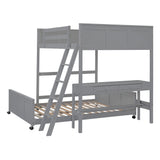 Full Bunk Bed with Desk
