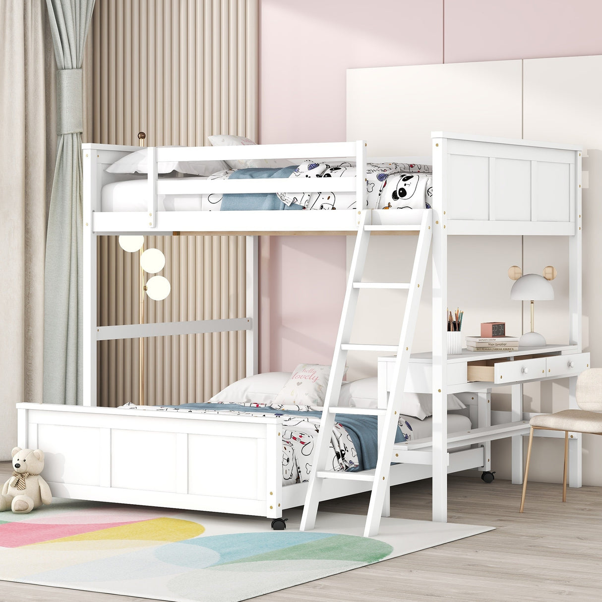 Full Bunk Bed with Desk