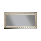 Full Length Leaner Mirror With Polystyrene Frame, Antique Silver and Black