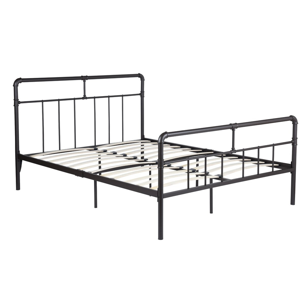 Nestfair Full Metal Frame Bed with Headboard and Footboard