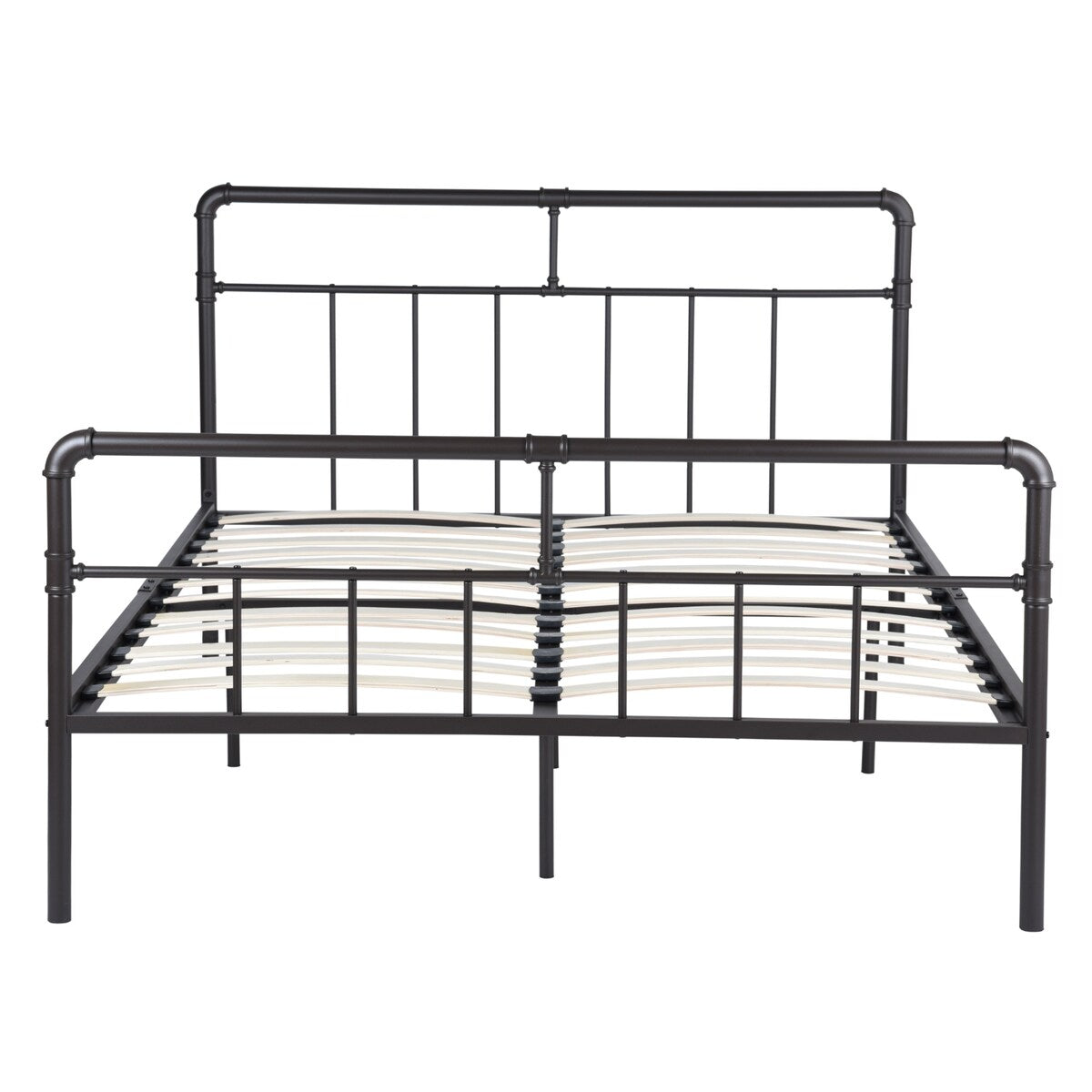 Nestfair Full Metal Frame Bed with Headboard and Footboard