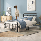 Full Metal Platform Bed Frame with Headboard
