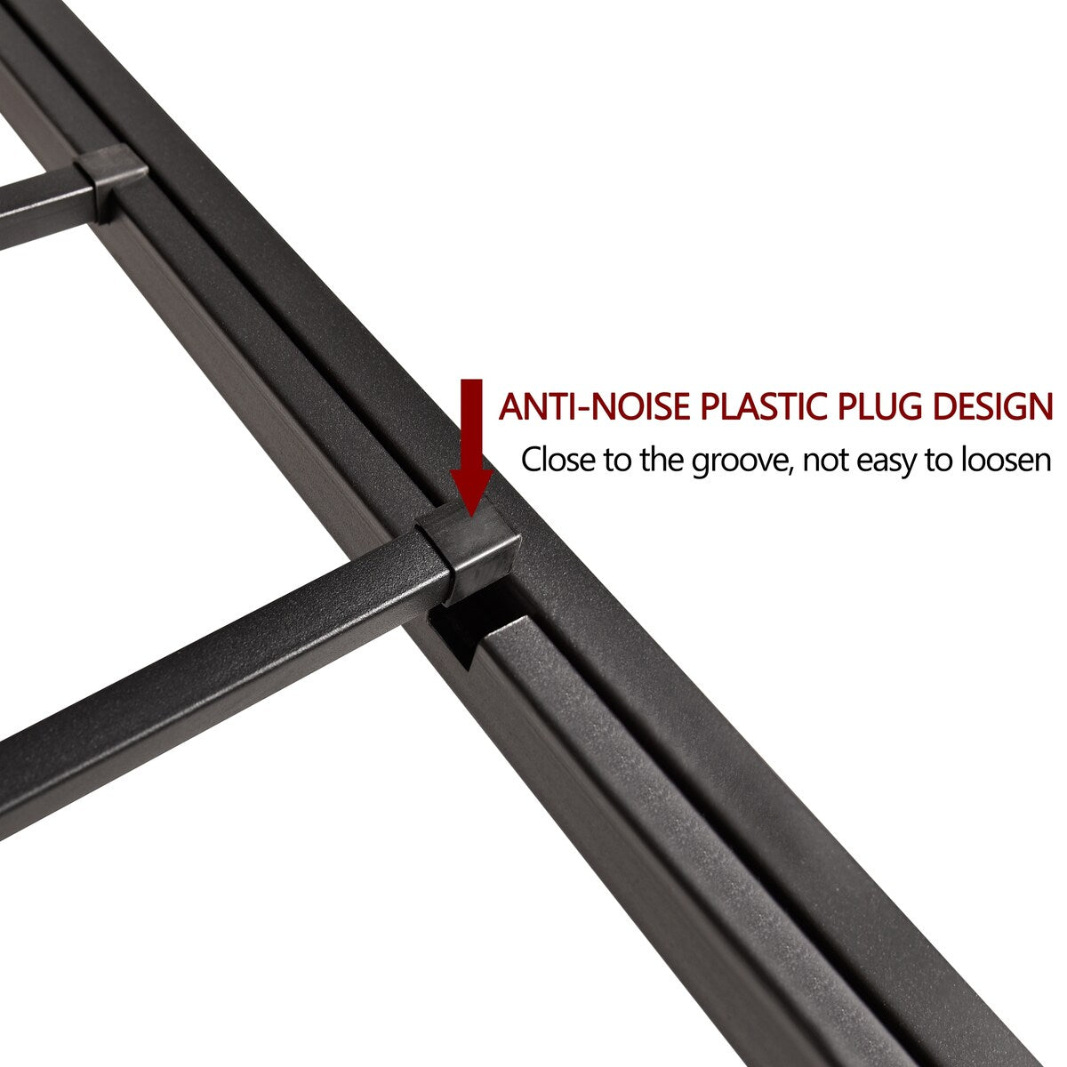 Full Metal Platform Bed Frame with Headboard